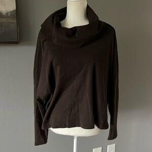 GRP1 Knits Cotton Dark Brown Sweater Long Sleeve